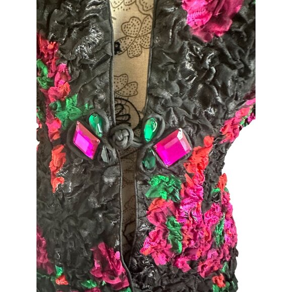 VICTORIAS SECRET Vintage Floral Blazer Jacket Size Small - Picture 4 of 8